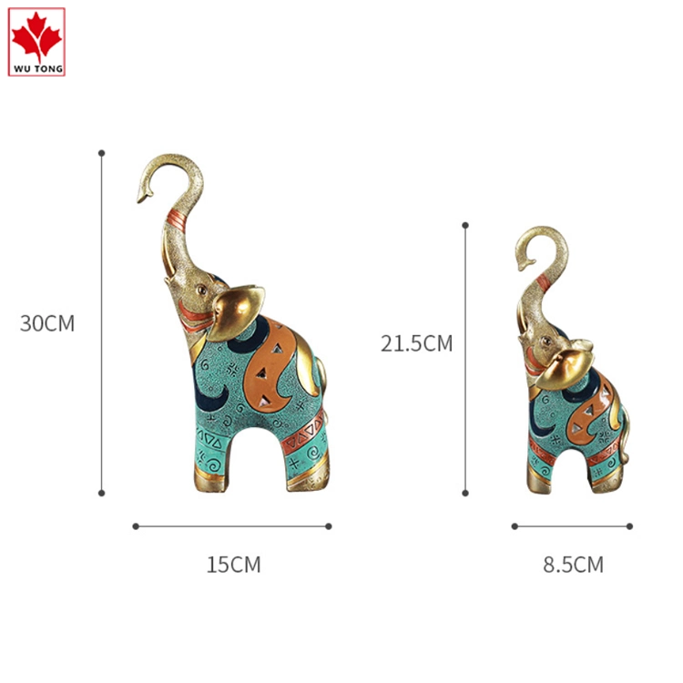 Resin Elephant Figurines Animal Statue Home Decoration