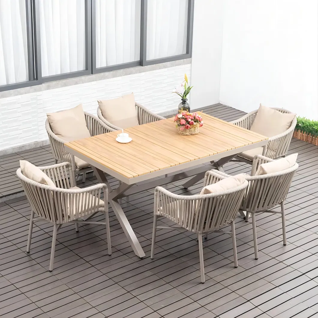 Morden Patio Garden Furniture Wooden Table and Chair Used Teak Wood Dining Set Outdoor Furniture