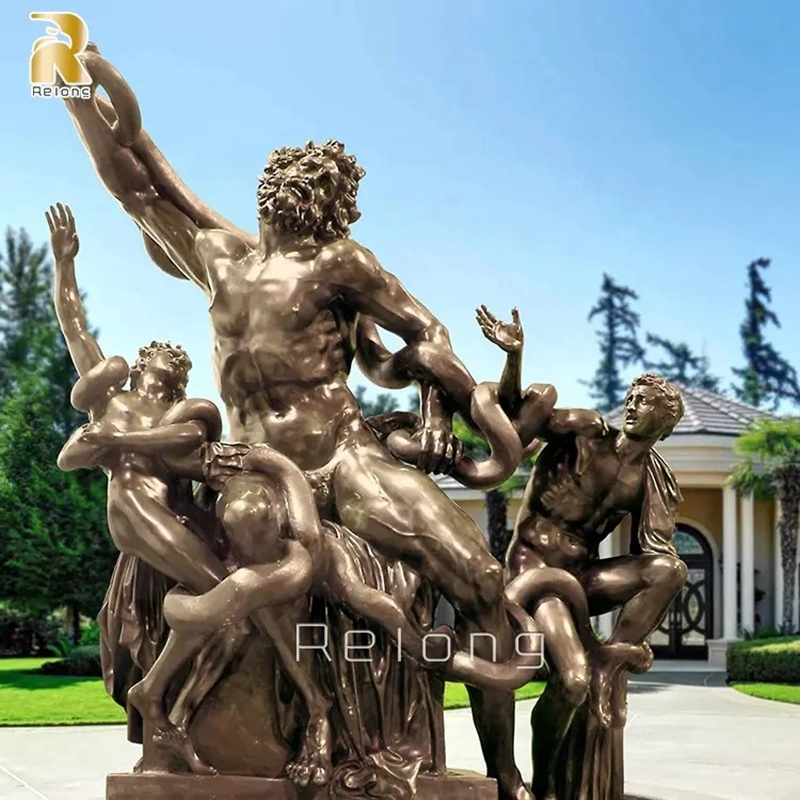 Popular Antique Outdoor & Indoor Brass Art Ornament Sculpture Bronze Laocoon and His Sons Statues for Sale