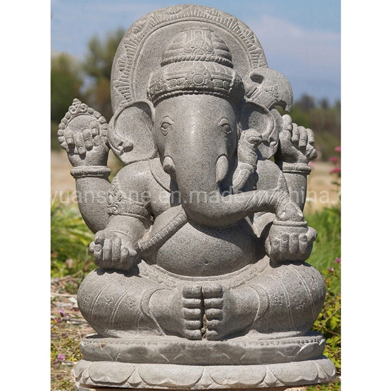 Indoor Decoration Hindu Marble Granite God Lord Ganesha Statue