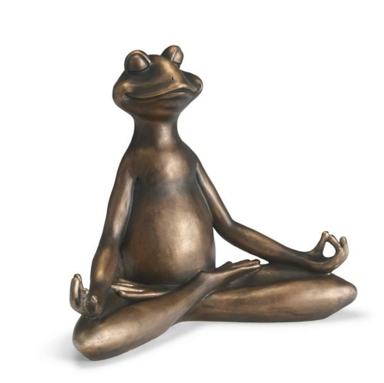 Custom Animal Statue Resin Yoga Frog Statue Home Decor