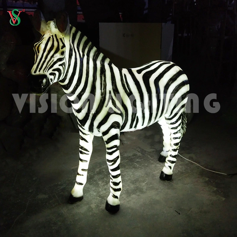 Support Customize Big Party Props Resin Fiberglass Zebra Animals Statues