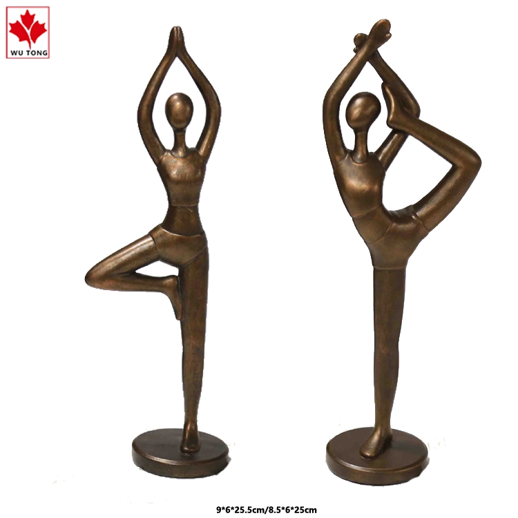 Resin Yoga Elegance Lady Yoga Set with Posture 3D Yoga Figurine