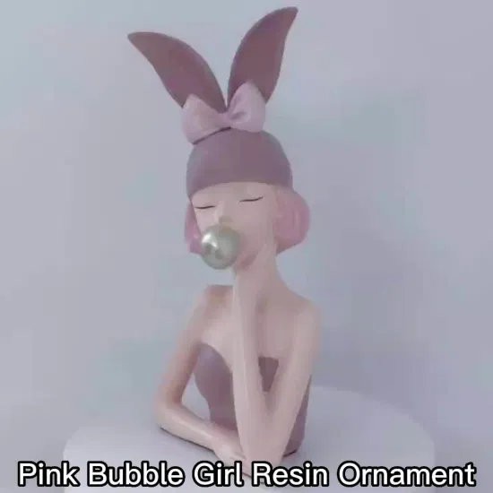 현대 버블 소녀 캐릭터 아트 동상 홈 데스크탑 장식 조각 액세서리